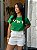T-SHIRT TRIO BORBOLETAS C/APLICAÇÃO - VERDE BANDEIRA - Imagem 1