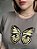T-SHIRT BORBOLETA (BORDADA) - VERDE VINTAGE - Imagem 2
