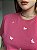 T-SHIRT BORBOLETA E LIBELULA (BORDADA) - ROSA PARADISE - Imagem 2