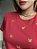 T-SHIRT BORBOLETINHAS (BORDADA) - VERMELHO - Imagem 2