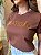 T-SHIRT GRATIDÃO C/STRASS - MARROM - Imagem 2