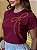 T-SHIRT LAÇO C/STRASS - BORDO - Imagem 2