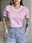 T-SHIRT ADIDAS LISTRAS COM PUNHO - ROSA CREAM - Imagem 4