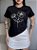 T-SHIRT FLORES MINIMALISTA C/APLICAÇÃO - PRETO - Imagem 3