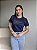 T-SHIRT BLESSED C/STRASS - AZUL MARINHO - Imagem 1