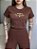 T-SHIRT AMADA E ESCOLHIDA - MARROM - Imagem 4