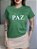 T-SHIRT PAZ C/APLICAÇÃO - VERDE BANDEIRA - Imagem 3