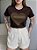 T-SHIRT CORAÇÃO STRASS - MARROM EXPRESSO - Imagem 4