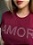 T-SHIRT AMOR C/STRASS - BORDO - Imagem 2