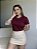 T-SHIRT PEROLAS NA GOLA - BORDO - Imagem 4