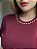 T-SHIRT PEROLAS NA GOLA - BORDO - Imagem 2