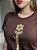 T-SHIRT FLOR GRATIDÃO C/ APLICAÇÃO - MARROM EXPRESSO - Imagem 2