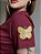 T-SHIRT BORBOLETA BORDADO NA MANGA - BORDO - Imagem 2