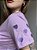 T-SHIRT CORAÇÃO BORDADO NA MANGA - ROXO POESIA - Imagem 2