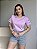 T-SHIRT CORAÇÃO BORDADO NA MANGA - ROXO POESIA - Imagem 3