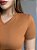 T-SHIRT GOLA V VISCOLYCRA - CARAMELO - Imagem 2