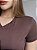 T-SHIRT GOLA V VISCOLYCRA - MARROM EXPRESSO - Imagem 2