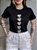 T-SHIRT CORAÇÃO METALIZADO - PRETO - Imagem 3