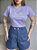 T-SHIRT MINHA FÉ ME FAZ VIVER - LILAS - Imagem 2