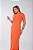VESTIDO MAITÊ LISO DE ALGODÃO COM BOLSO - LARANJA DESERTO - Imagem 3