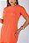 VESTIDO MAITÊ LISO DE ALGODÃO COM BOLSO - LARANJA DESERTO - Imagem 4