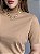 T-SHIRT GOLA ALTA LISA - MARROM SUED - Imagem 2