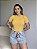 T-SHIRT CANELADA - AMARELO - Imagem 1