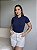 T-SHIRT CANELADA - AZUL MARINHO - Imagem 1