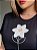 T-SHIRT MARGARIDA CROCHÊ C/APLICAÇÃO - PRETO - Imagem 2