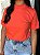 T-SHIRT GOLA ALTA LISA - LARANJA DESERTO - Imagem 2