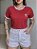 T-SHIRT ADIDAS LISTRAS COM PUNHO - VERMELHO - Imagem 4