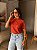 T-SHIRT GOLA ALTA LISA - TELHA - Imagem 1
