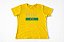 T-SHIRT DTF BRASIL BANDEIRA STRASS PRATA - AMARELO - Imagem 2
