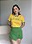 T-SHIRT BRASIL RELEVO C/PUNHO - AMARELO - Imagem 1