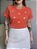 T-SHIRT BORBOLETINHAS (BORDADA) - LARANJA DESERTO - Imagem 3