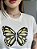 T-SHIRT BORBOLETA (BORDADA) - BEGE NATURAL - Imagem 3