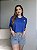 CROPPED OVERSIZED ADIDAS LISTRAS - AZUL BIC - Imagem 1