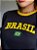 T-SHIRT BRASIL BANDEIRA C/PUNHO - PRETO - Imagem 2