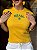 T-SHIRT CANELADA BRASIL (BORDADO) - AMARELO - Imagem 3