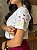T-SHIRT CORAÇÕES BORDADO NA MANGA - OFF WHITE - Imagem 2
