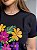 T-SHIRT DTF FLORES - PRETO - Imagem 2