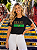 T-SHIRT DTF BRASIL BANDEIRA DOURADO - PRETO - Imagem 1