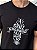 CAMISETA MASCULINA DTF  A CRUZ SAGRADA SEJA MINHA LUZ - PRETO - Imagem 2
