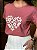 T-SHIRT DTF CORAÇÃO FLORAL - MALVA - Imagem 3