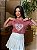 T-SHIRT DTF CORAÇÃO FLORAL - MALVA - Imagem 1