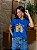 T-SHIRT DTF GIRASSOIS E BORBOLETAS - AZUL BIC - Imagem 1