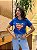 T-SHIRT DTF SUPER MÃE - AZUL BIC - Imagem 1