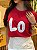 T-SHIRT DTF  LO (LOVE) - VERMELHO - Imagem 2