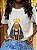 T-SHIRT INFANTIL DTF NOSSA SENHORA APARECIDA CARTOON - OFF WHITE - Imagem 2