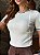 T-SHIRT CANELADA C/VIVO - BEGE NATURAL - Imagem 2